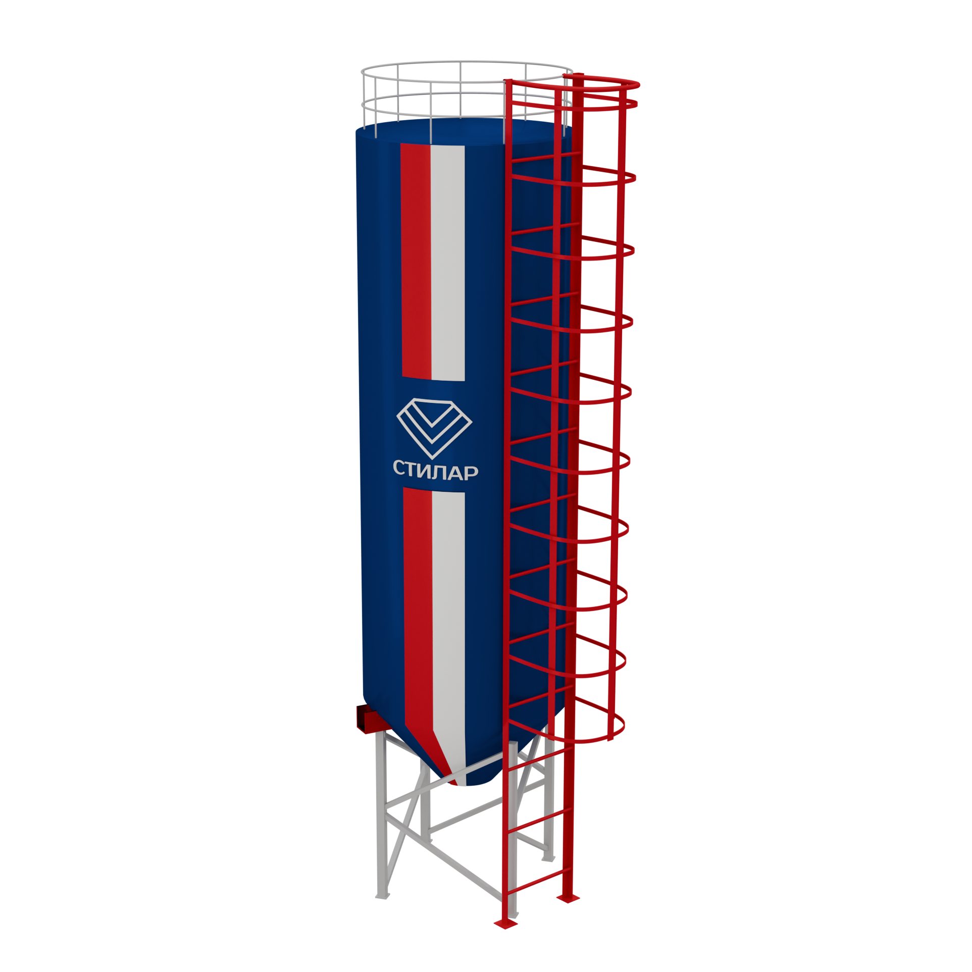 Цельносварный силос для асфальтобетонных заводов 600 м³ от производителя